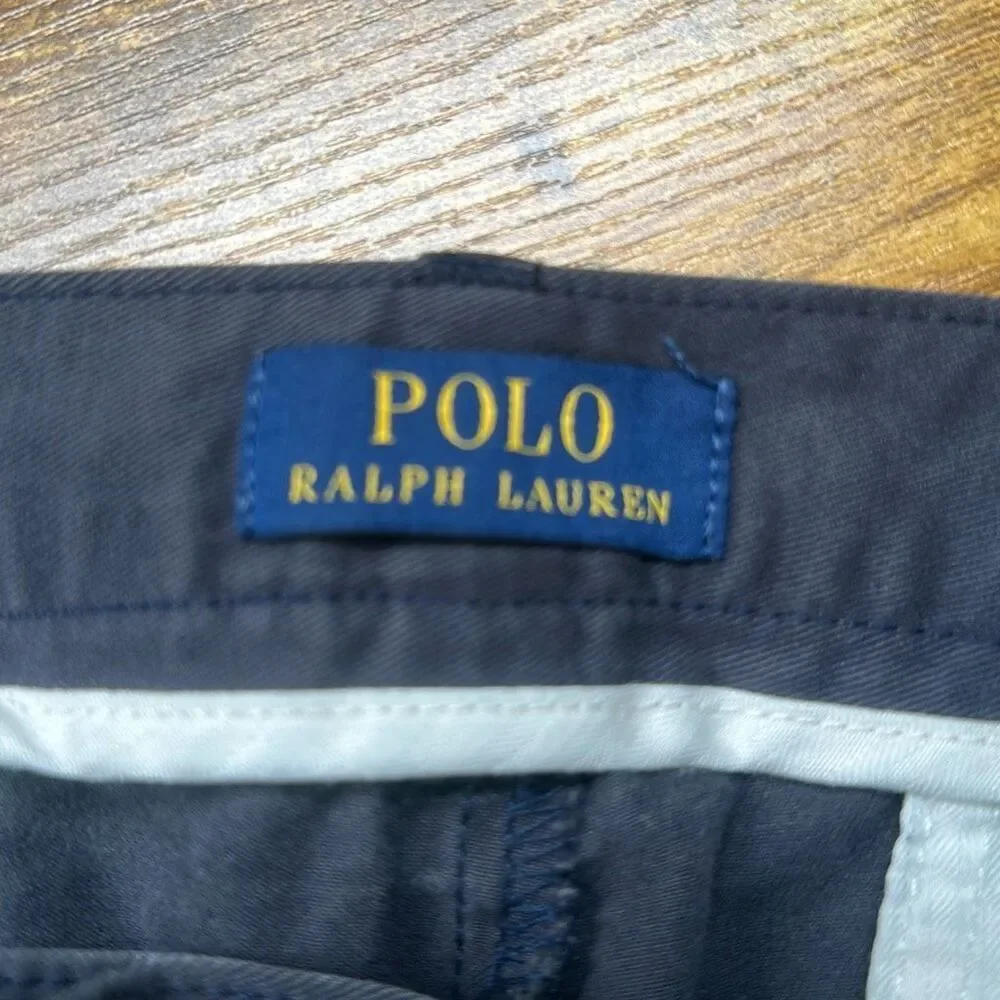 Polo Ralph‎ Lauren Shorts Mens 36 Blue Khaki Chino Longer Length
